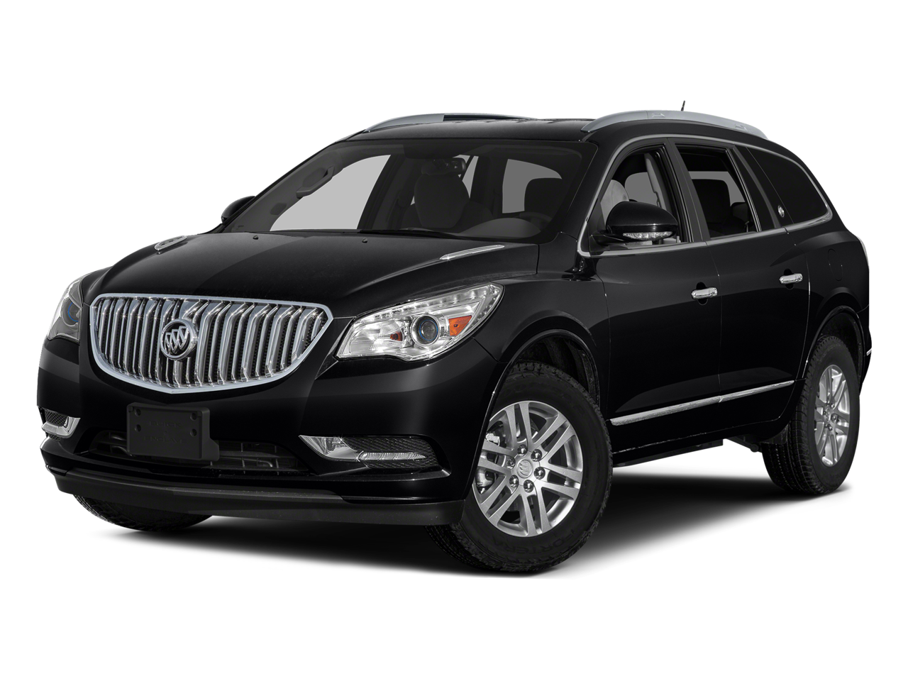 2017 Buick Enclave Leather Group in Ebony Twilight Metallic — front three-quarter view