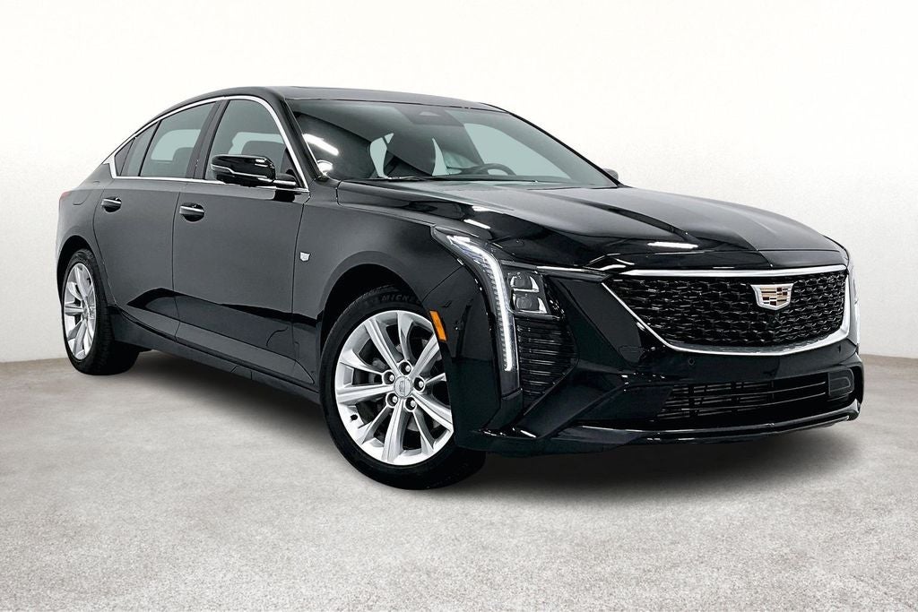 2025 Cadillac CT5 Premium Luxury in Black Raven — front three-quarter view