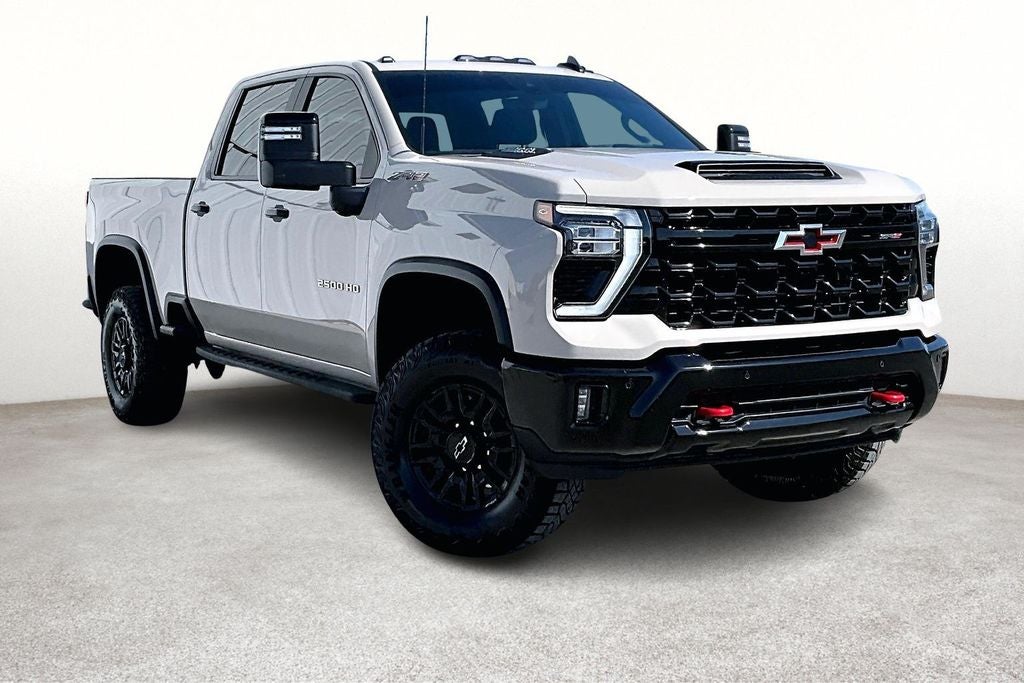 2026 Chevrolet Silverado 2500HD ZR2 in White Sands — front three-quarter view