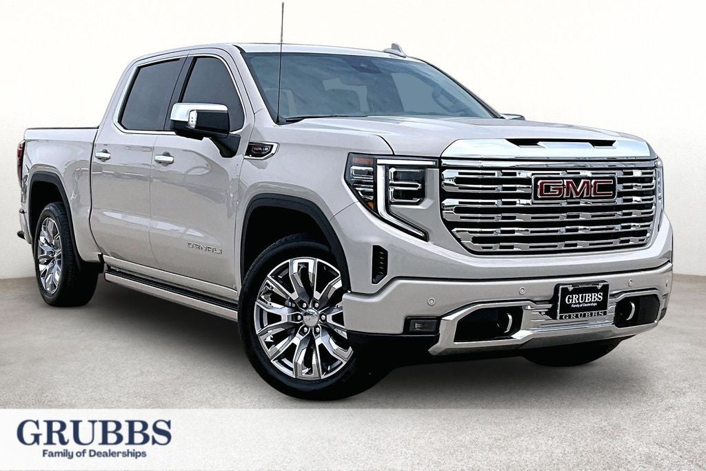 2026 GMC Sierra 1500 Denali in Coastal Dune — front three-quarter view