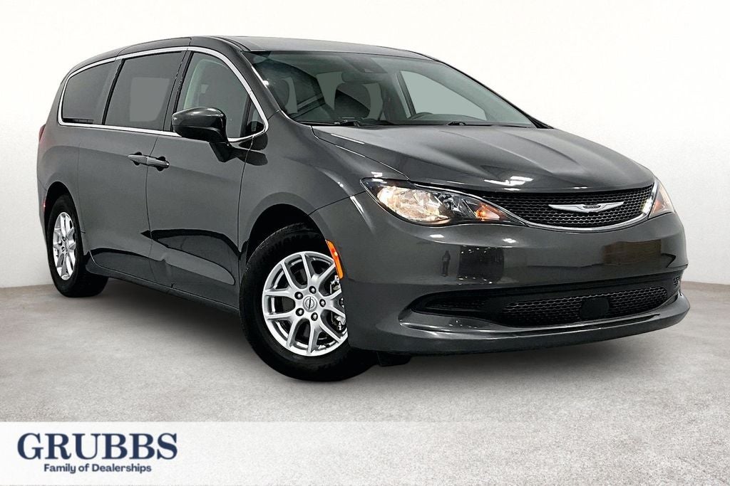 2021 Chrysler Voyager LX in Granite Crystal Metallic Clearcoat — front three-quarter view