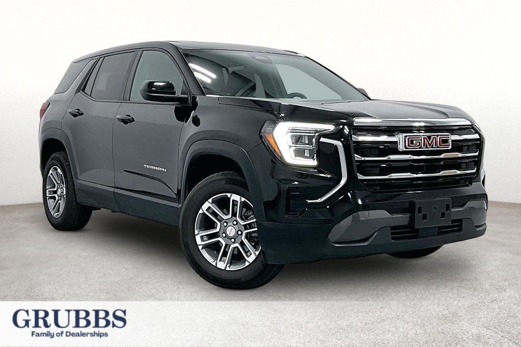 2025 GMC Terrain Elevation in Ebony Twilight Metallic — front three-quarter view