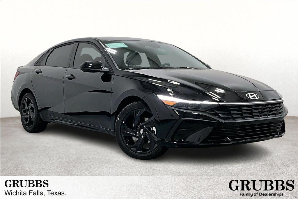 2026 Hyundai ELANTRA SEL Sport Premium in Abyss Black — front three-quarter view
